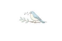 blue bird graphic sparrow & song